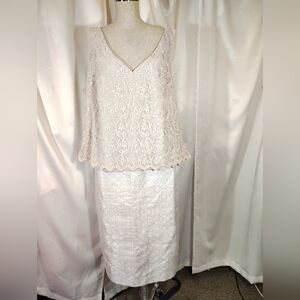 David Bridal Skirt Set: TAG, Pink/Gray David Bridal Top+Justin Taylor Skirt, 24W